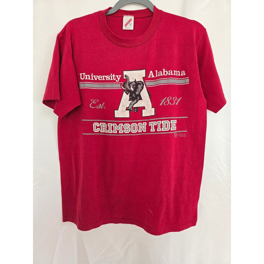 Vintage University of Alabama Crimson Tide T Shirt Mens Red Graphic Tee Est 1831